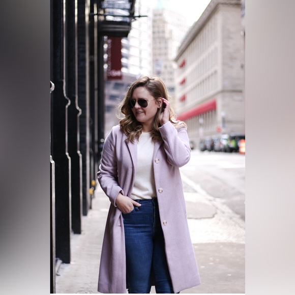 Lilac Abercrombie & Fitch Dad Coat - Picture 6 of 6